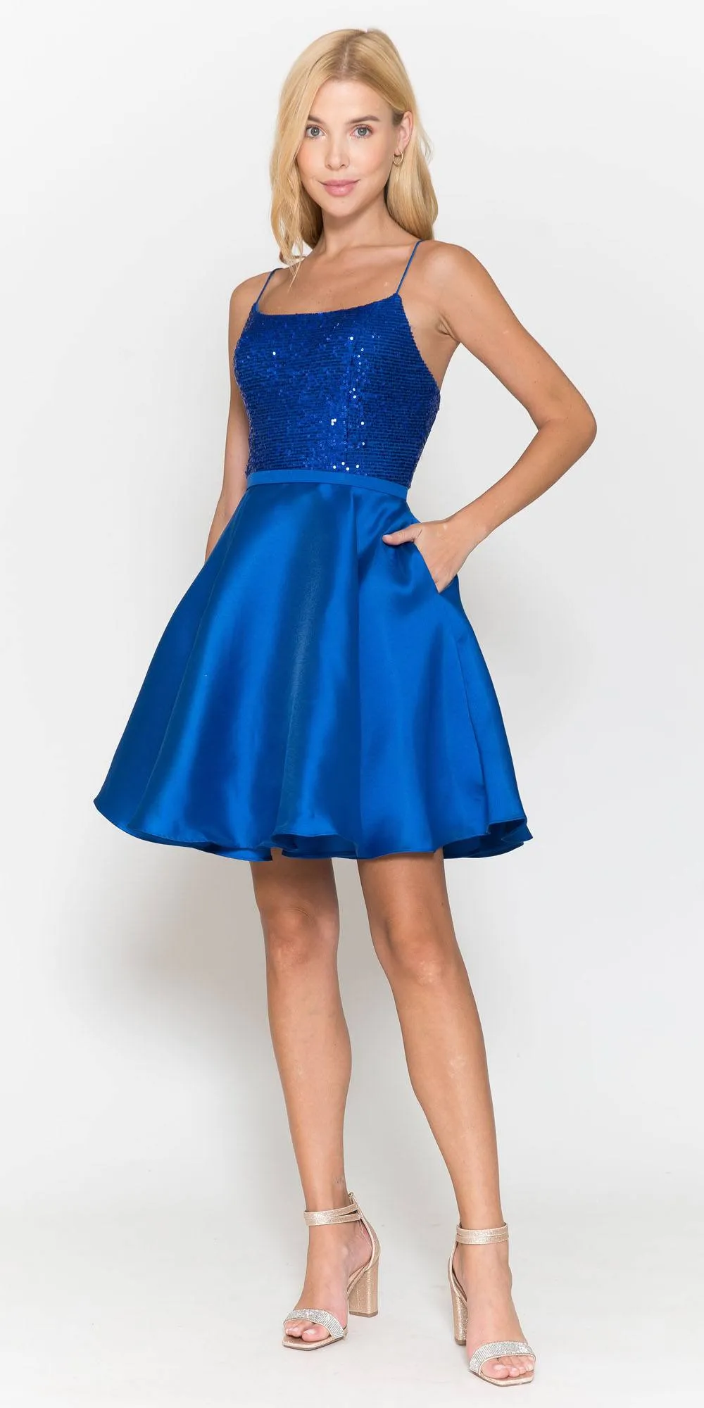 Poly USA 8730 Short A-Line Party Dress