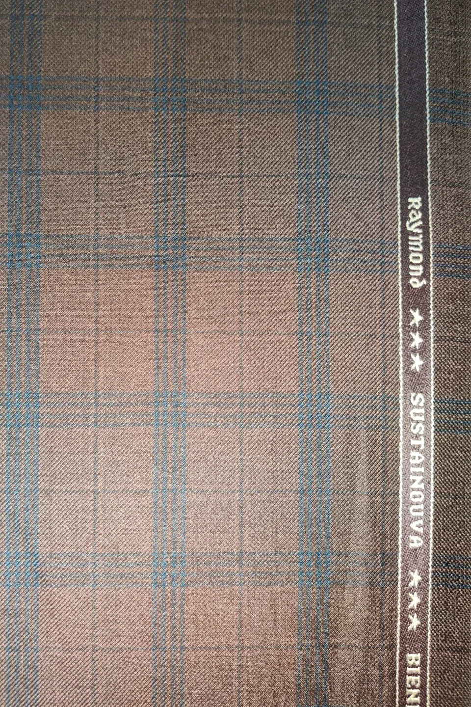 Poly Wool (by Raymonds Mills) Checkered Brown Blazer