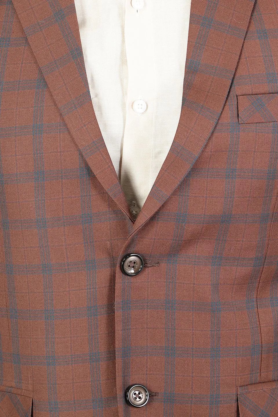 Poly Wool (by Raymonds Mills) Checkered Brown Blazer
