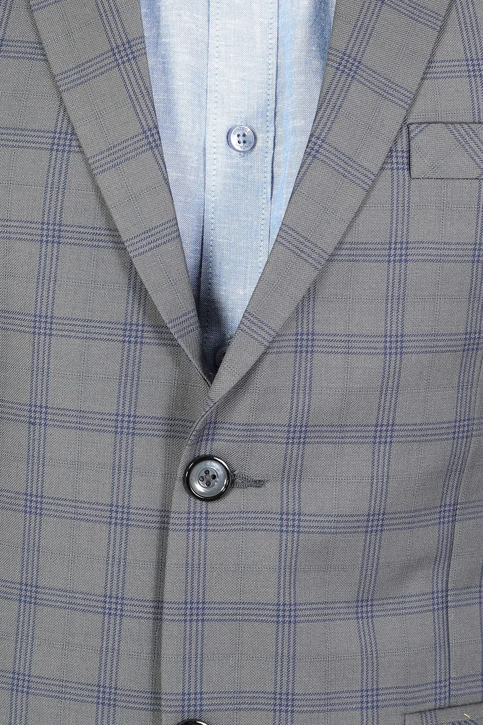 Poly Wool (by Raymonds Mills) Checkered Grey Blazer