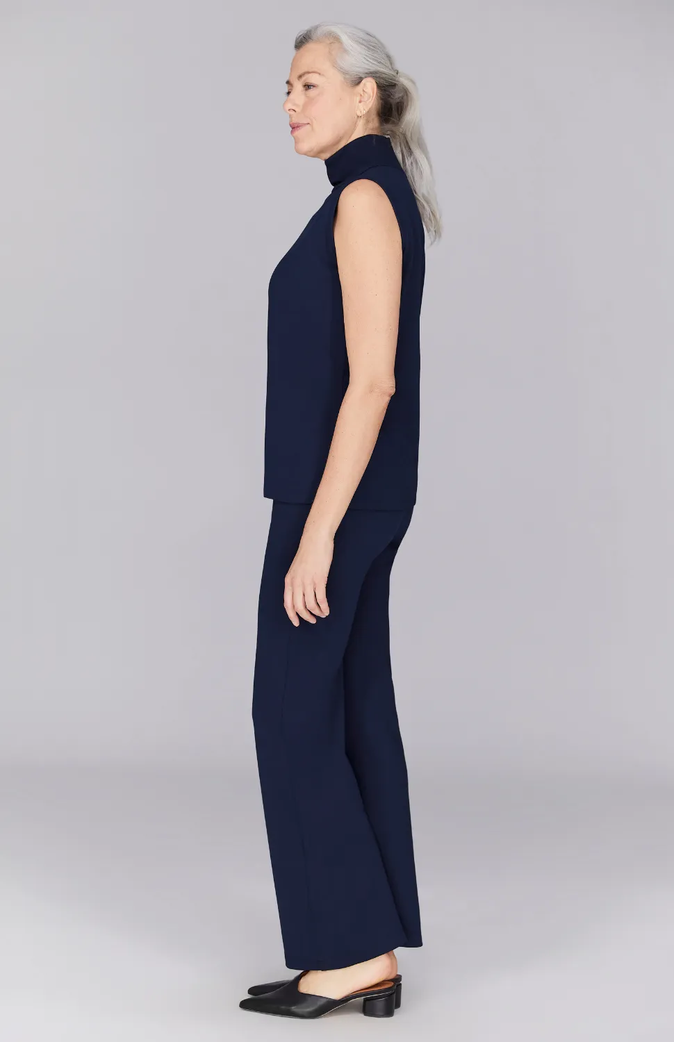 Ponte Straight Pant w/ Wide Elastic