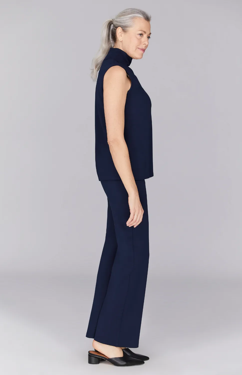 Ponte Straight Pant w/ Wide Elastic