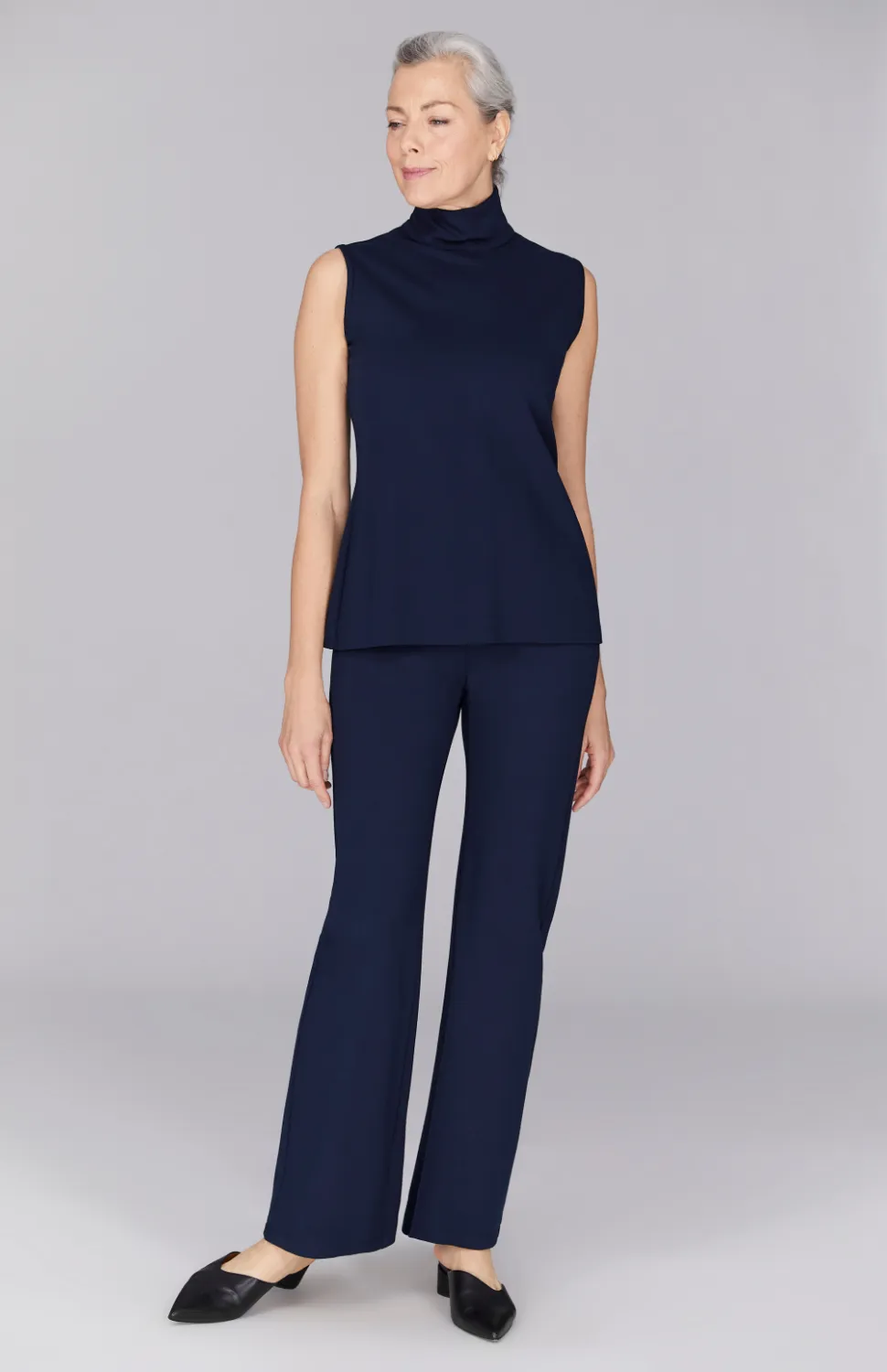 Ponte Straight Pant w/ Wide Elastic