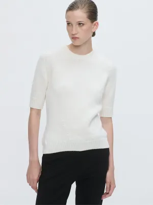 PORTIA Crewneck cashmere sweater Ivory