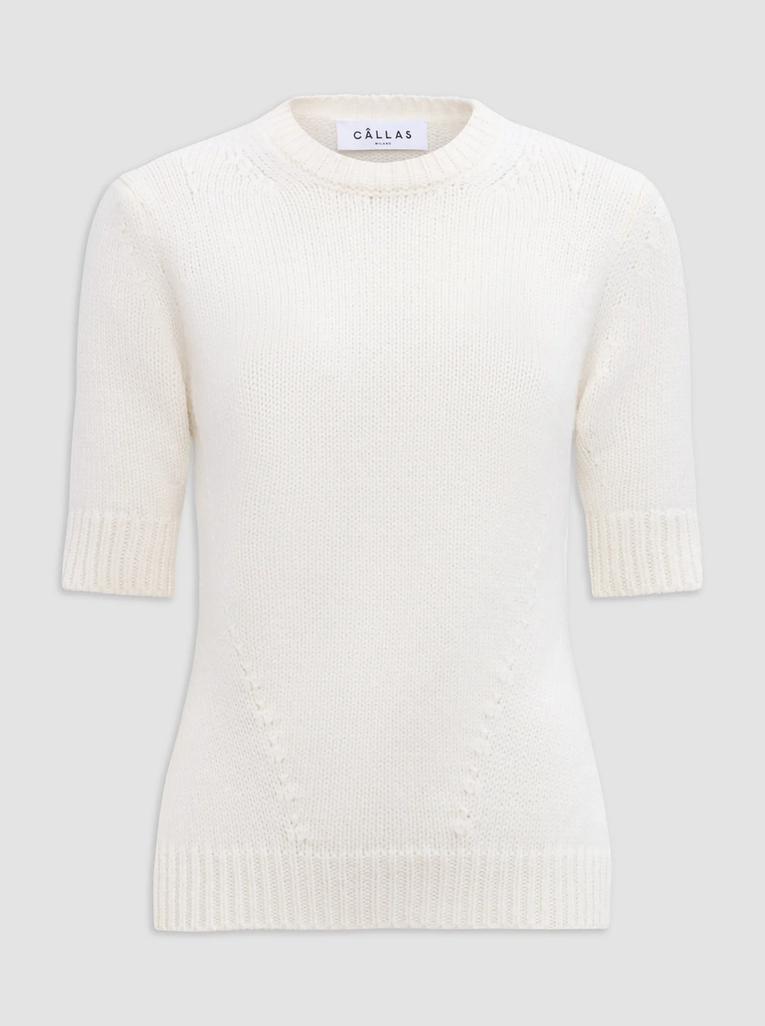 PORTIA Crewneck cashmere sweater Ivory