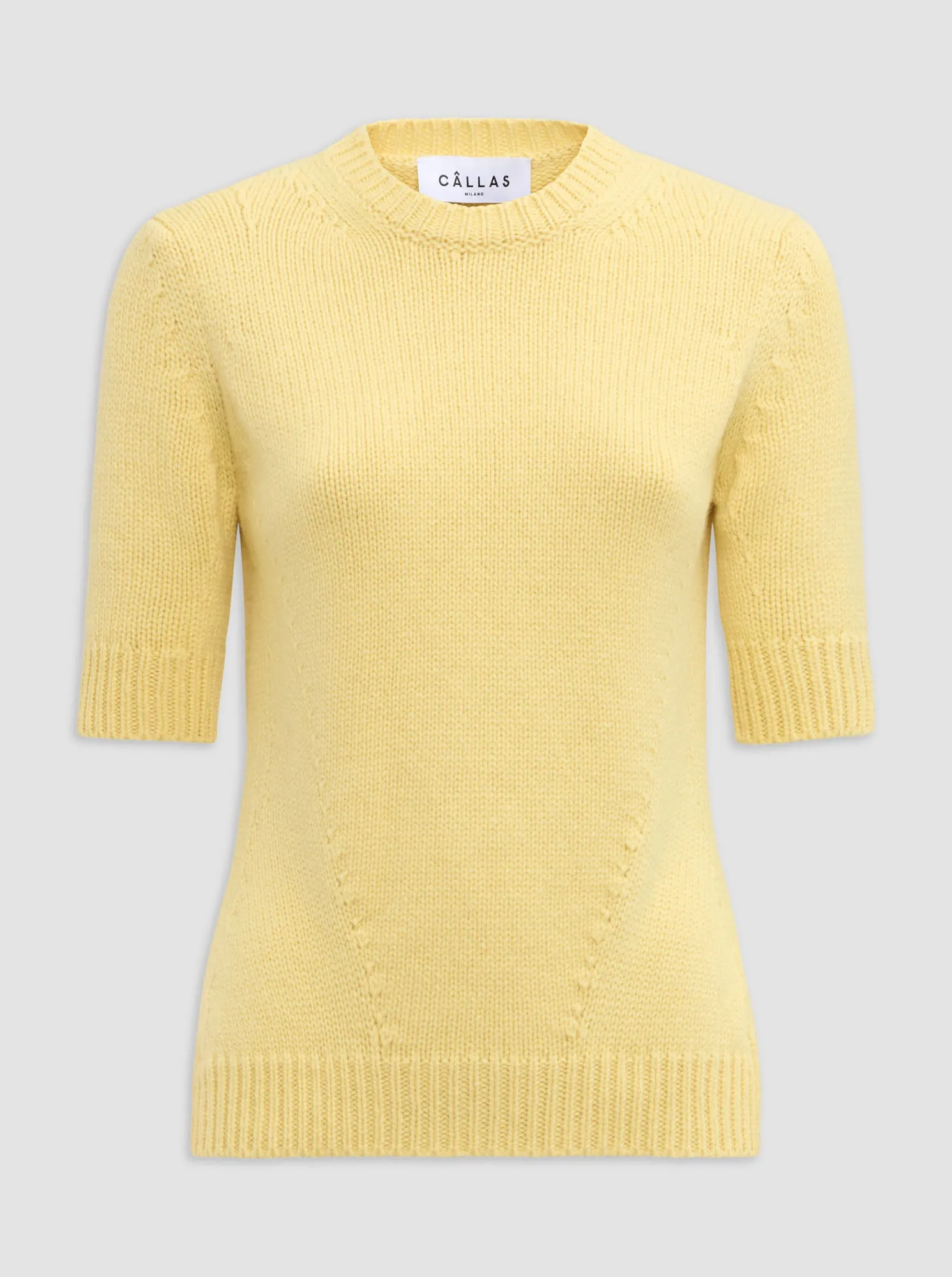 PORTIA Crewneck cashmere sweater Yellow