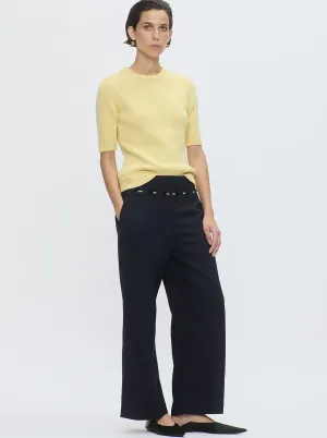 PORTIA Crewneck cashmere sweater Yellow