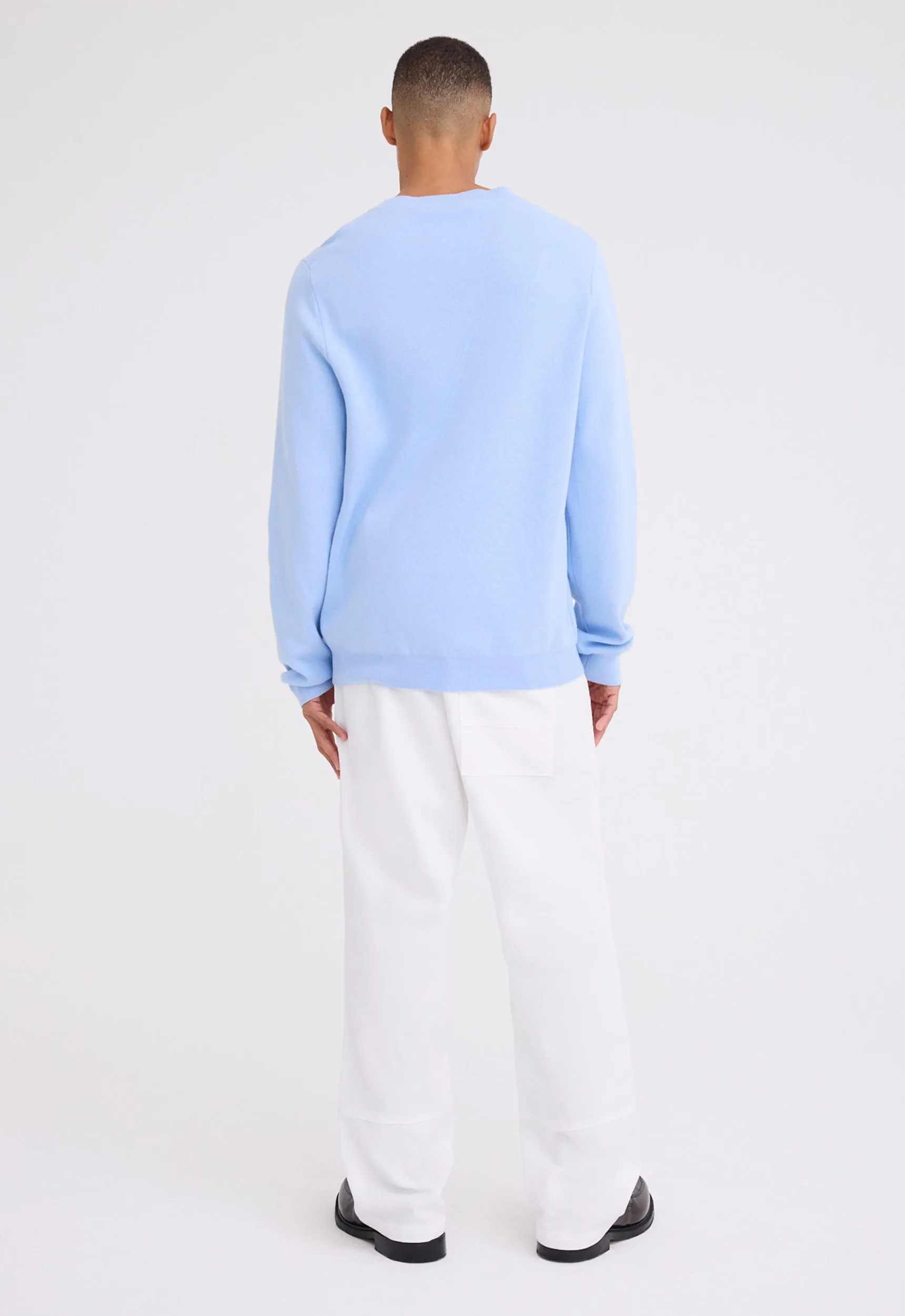 Poster Cotton Cashmere Sweater - Big Blue