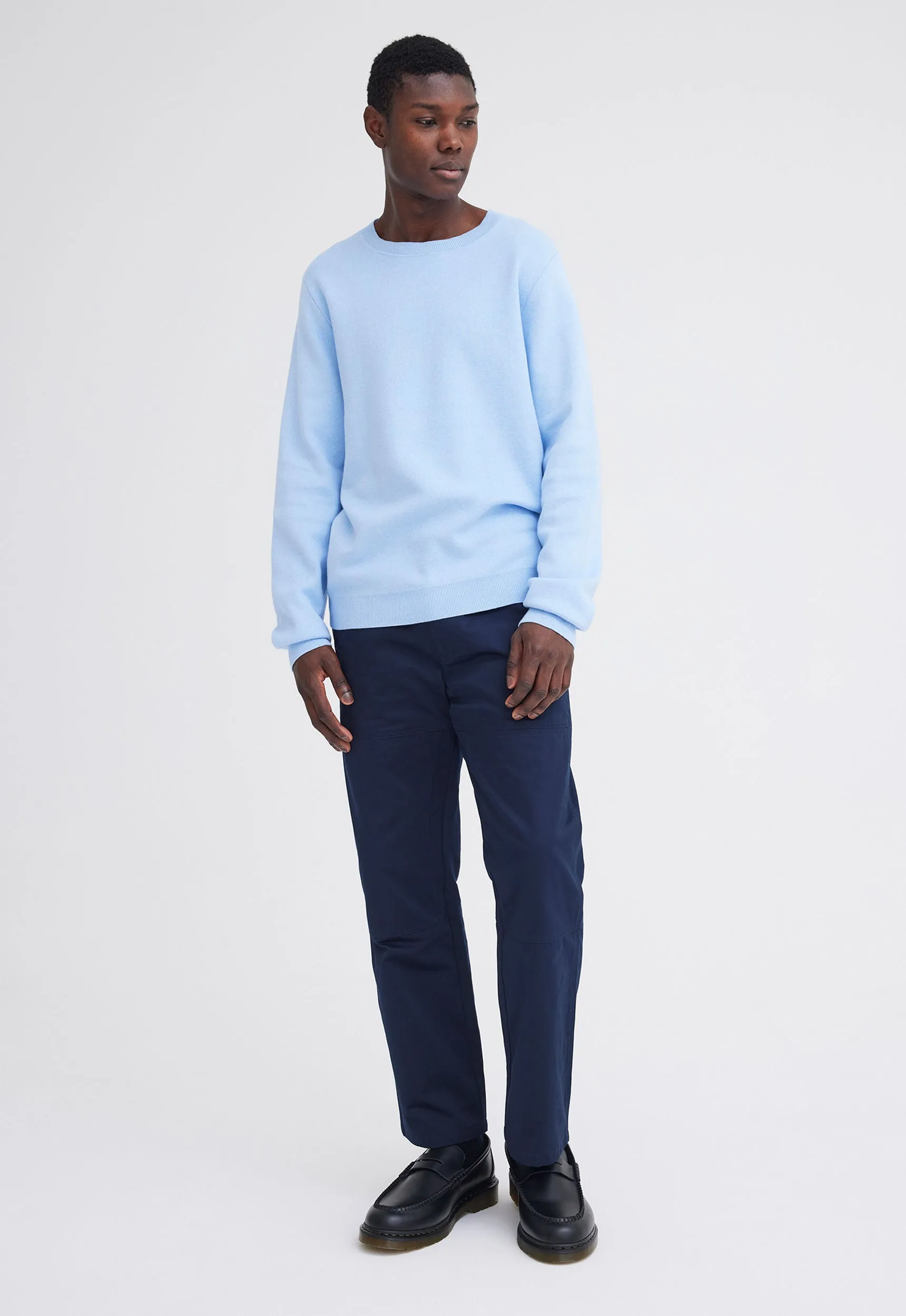 Poster Cotton Cashmere Sweater - Big Blue