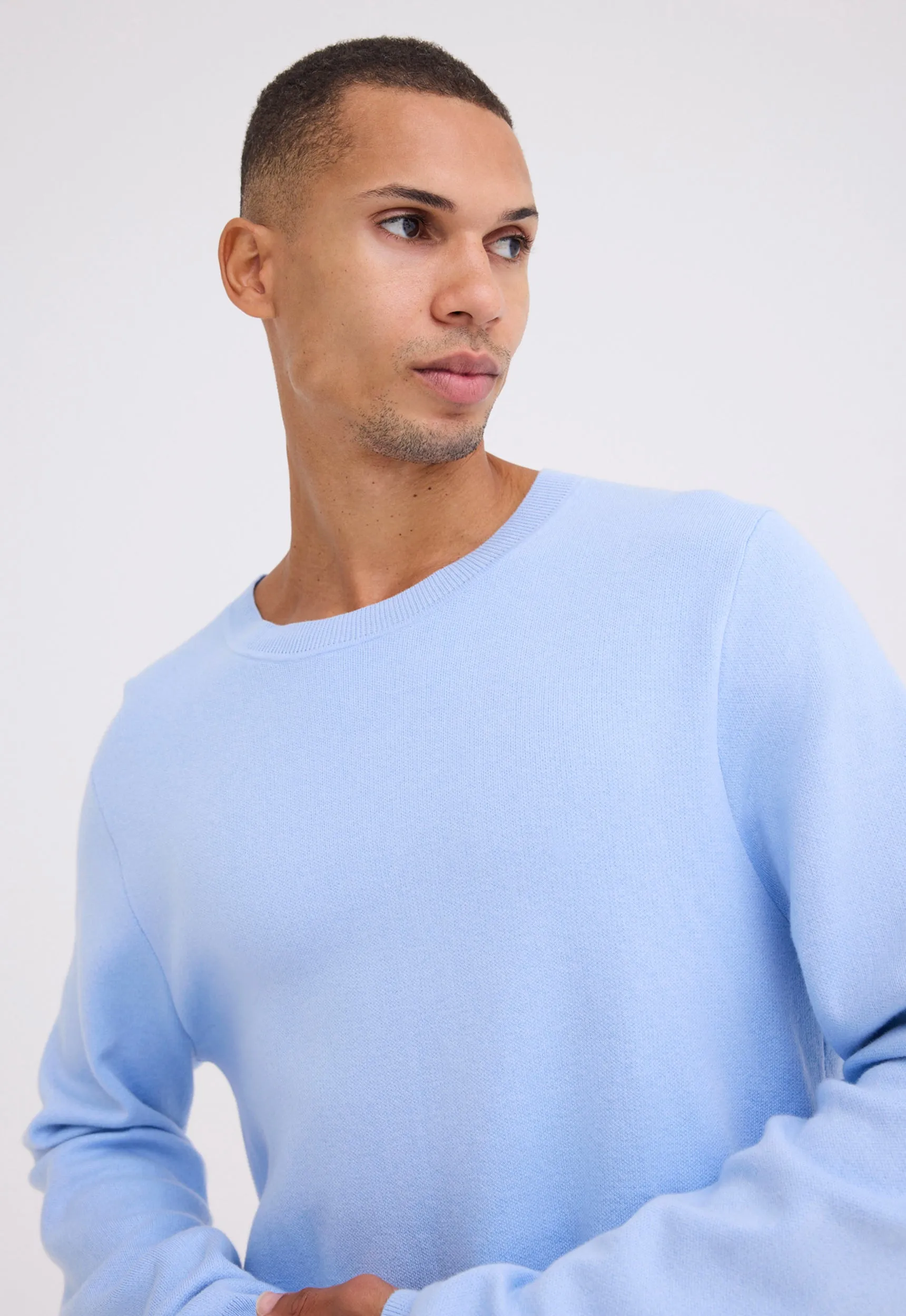 Poster Cotton Cashmere Sweater - Big Blue