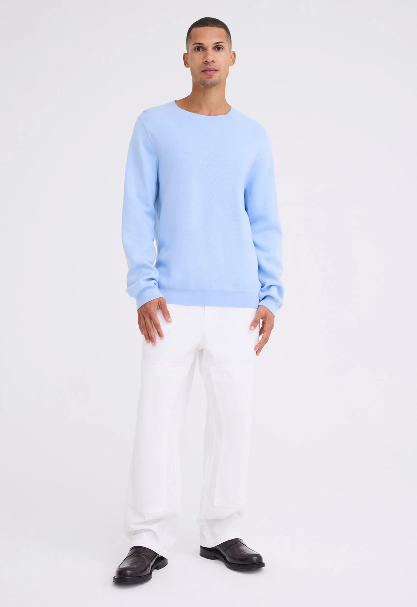 Poster Cotton Cashmere Sweater - Big Blue