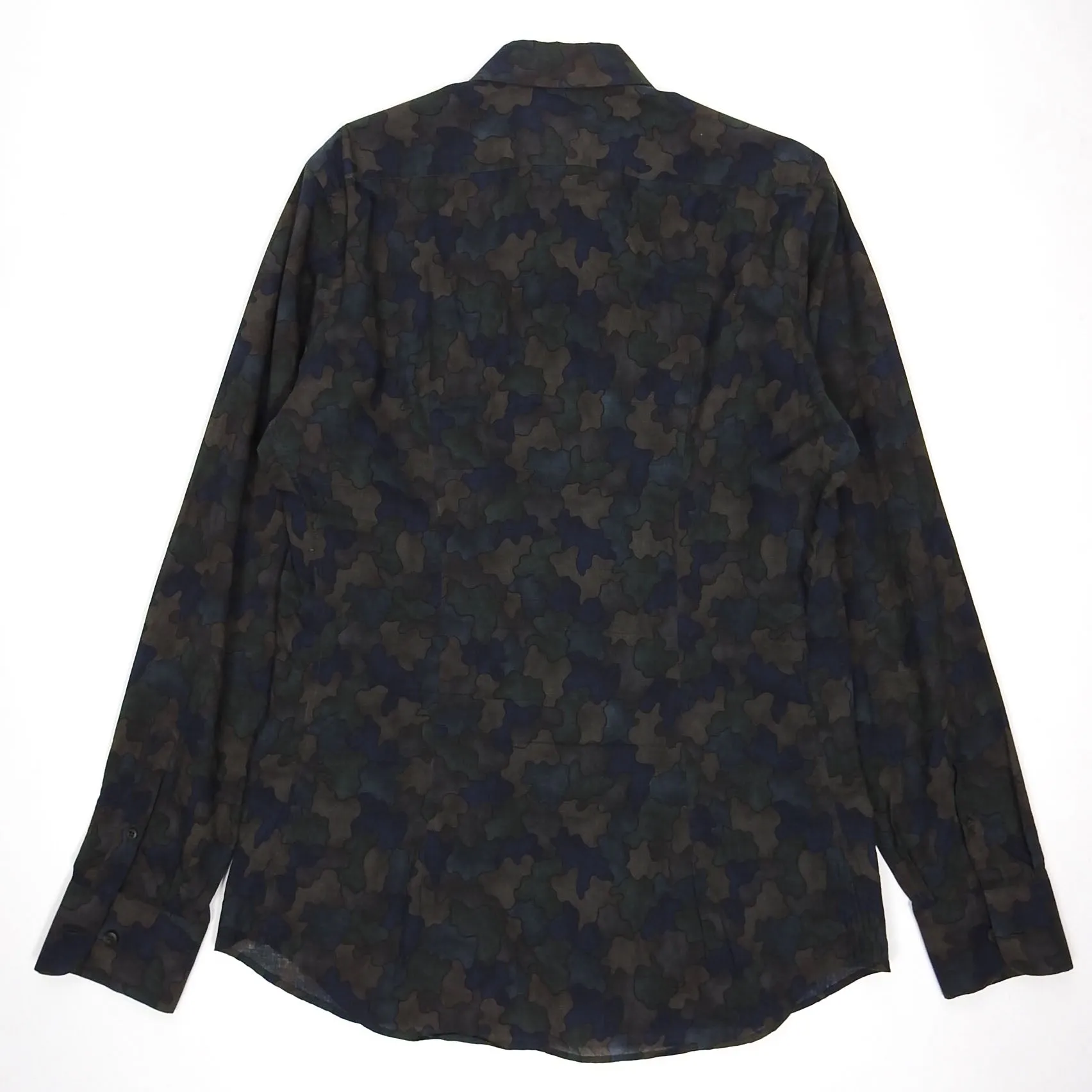 Prada Dark Green Camo Shirt Size 50