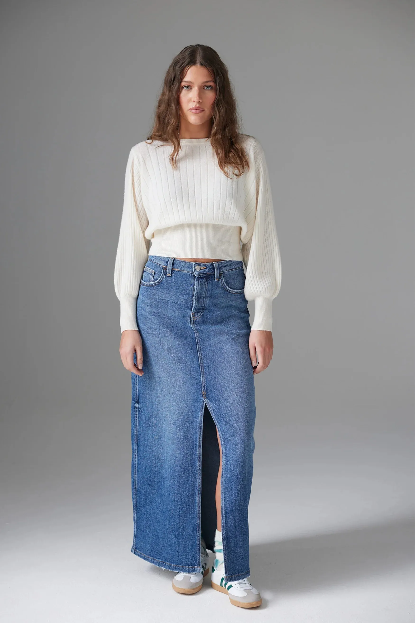 Prague Lux Balloon Ribbed Sweater