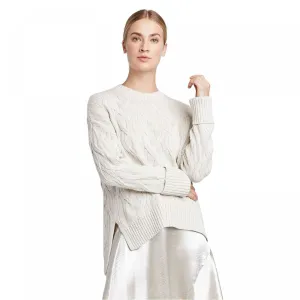 Prologue Women's Crewneck Cable Knit Pullover Sweater