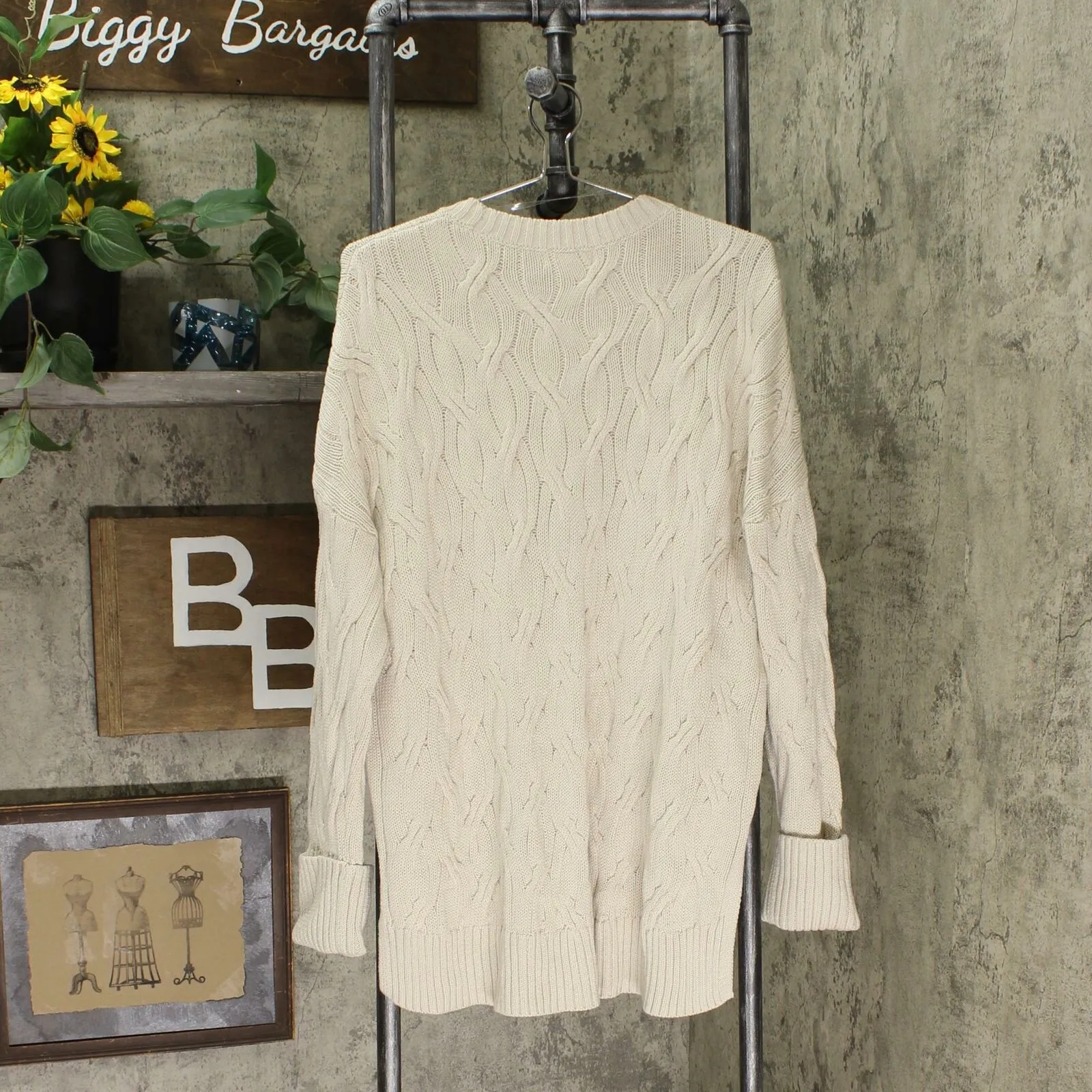 Prologue Women's Crewneck Cable Knit Pullover Sweater