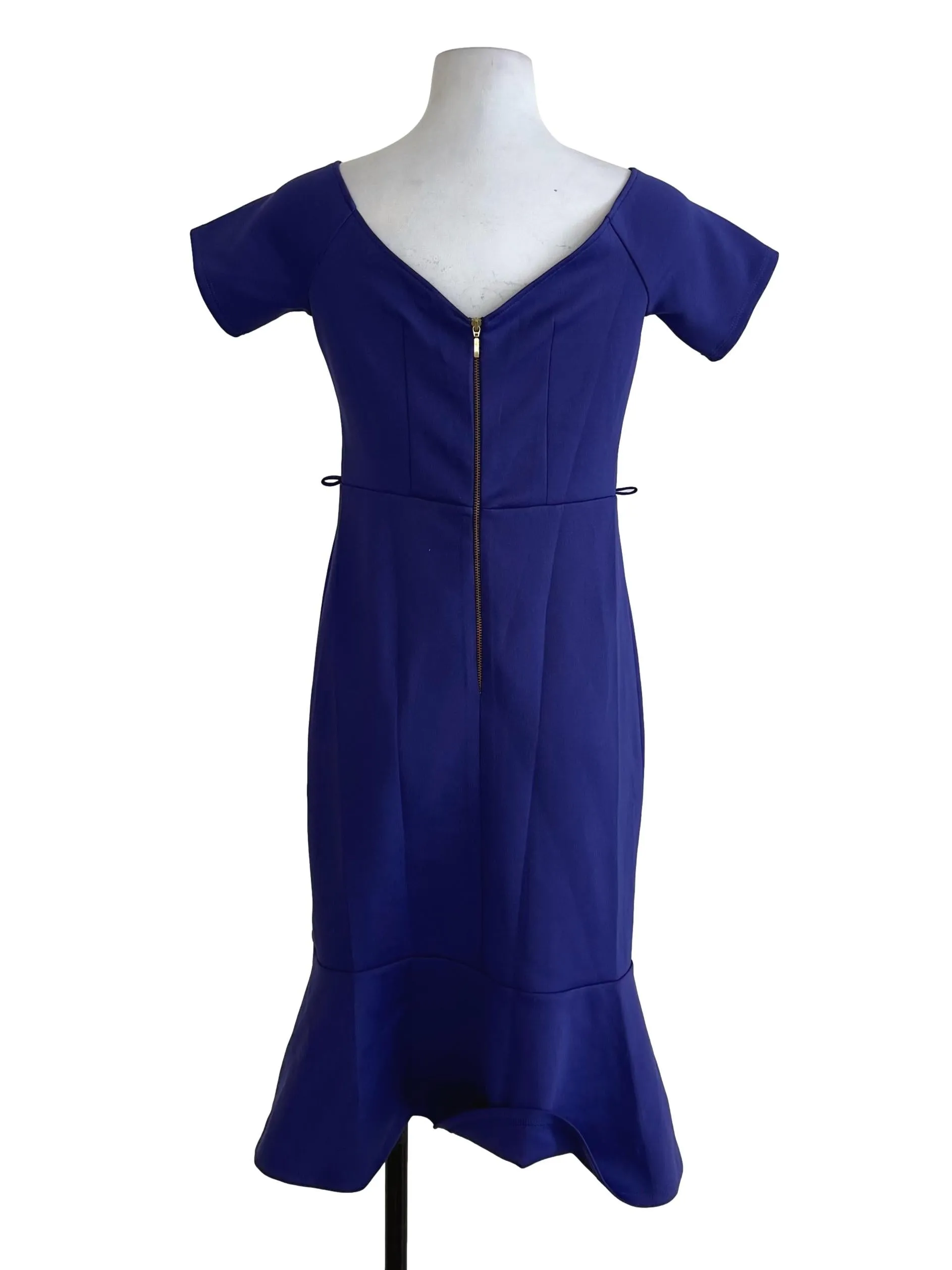 Purple Plain A Line Dress