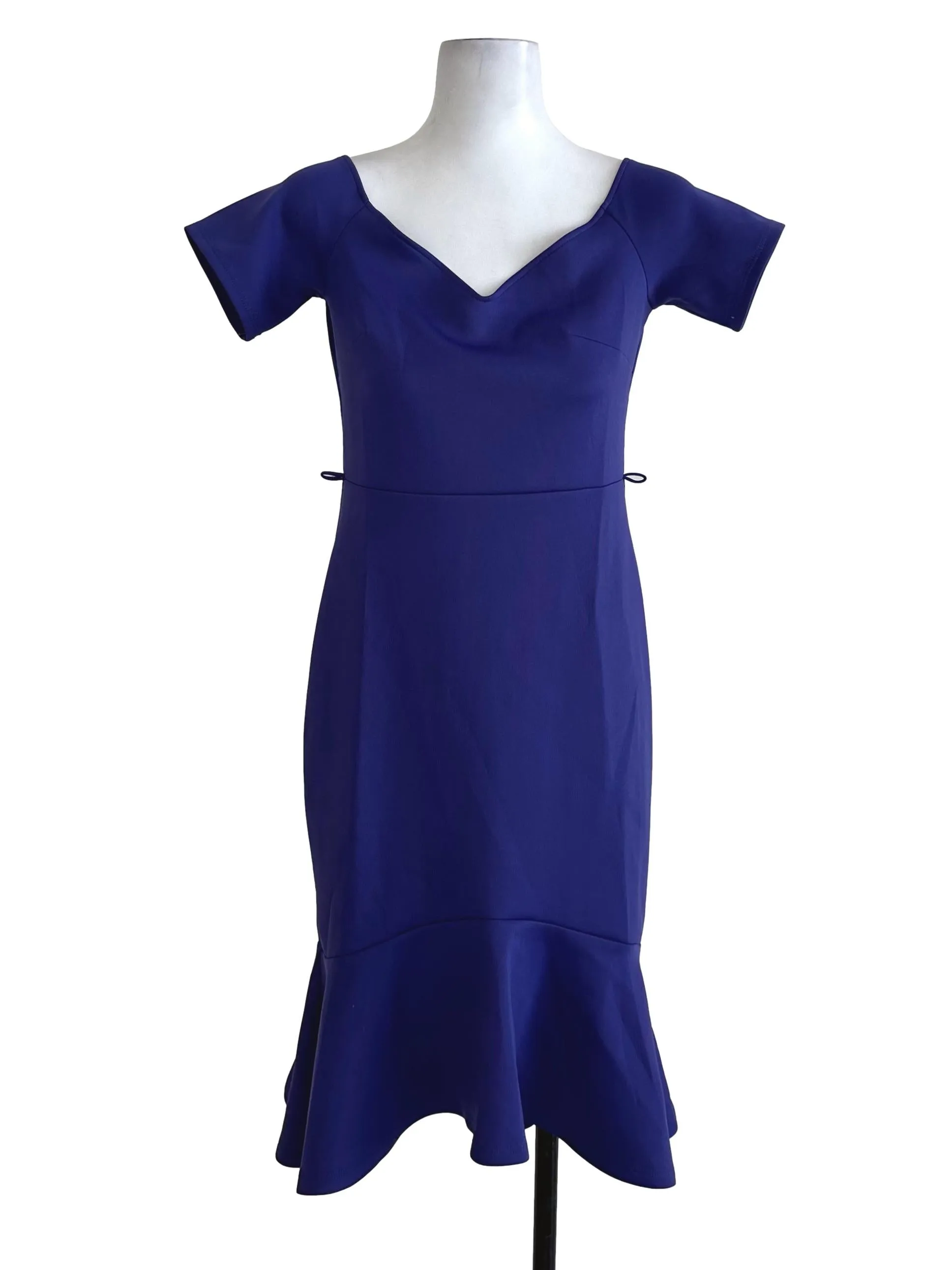 Purple Plain A Line Dress