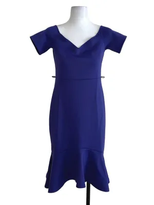 Purple Plain A Line Dress