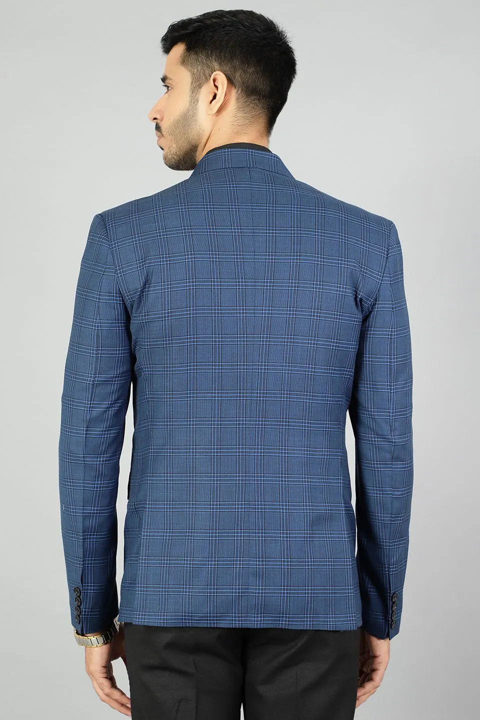 PV Wool (by Raymonds Mills) Checkered Blue Blazer