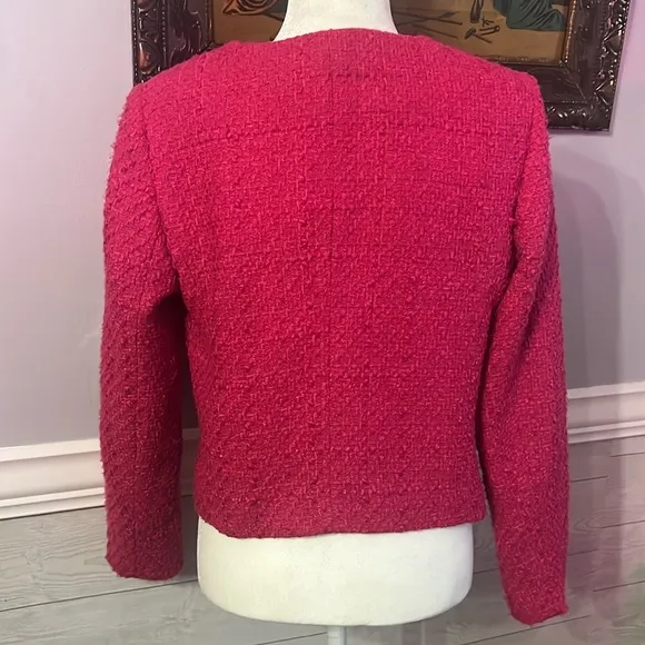 Rachel Zoe Pink Tweed Blazer MEDIUM