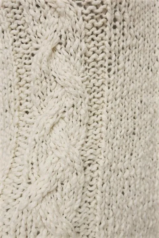 Rachel Zoe Sweater Micah Ivory Cable Knit Size Small Turtleneck Pullover NEW