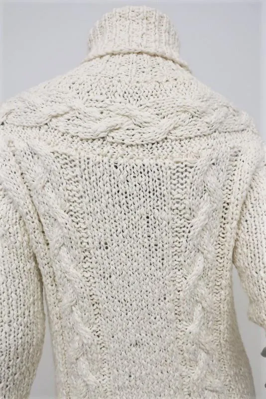 Rachel Zoe Sweater Micah Ivory Cable Knit Size Small Turtleneck Pullover NEW
