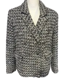 Rachel Zoe Women's Black &amp; White Tweed Blazer