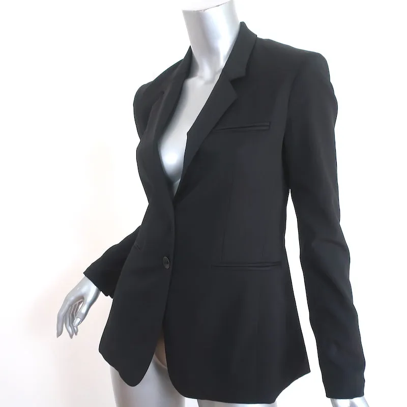 Rag & Bone Blazer Black Wool-Blend Size 2 Two Button Jacket