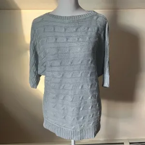 Ralph Lauren Black Label Cable Knit Short Sleeve Relaxed Fit Sweater size Small
