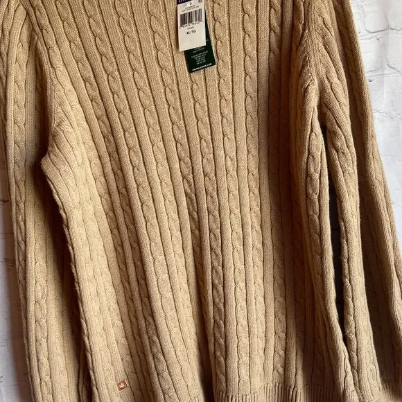 Ralph Lauren Cable-Knit Crewneck Sweater XL NWT
