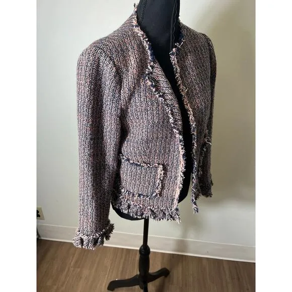 Rebecca Taylor Tweed Blazer with Pockets Sz 4