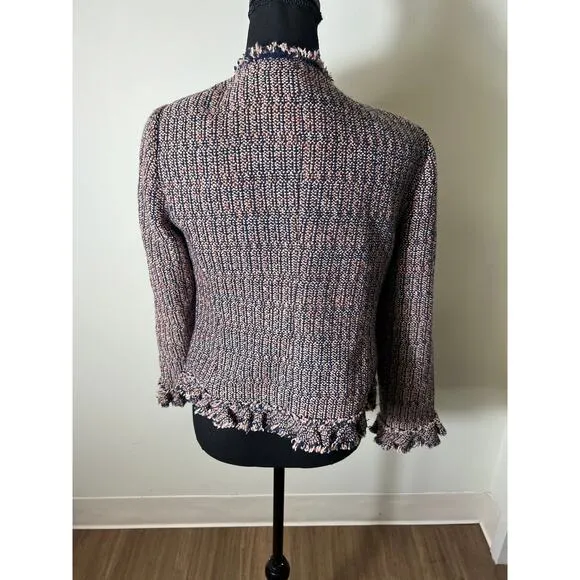 Rebecca Taylor Tweed Blazer with Pockets Sz 4