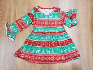 Red and Green Christmas Dress