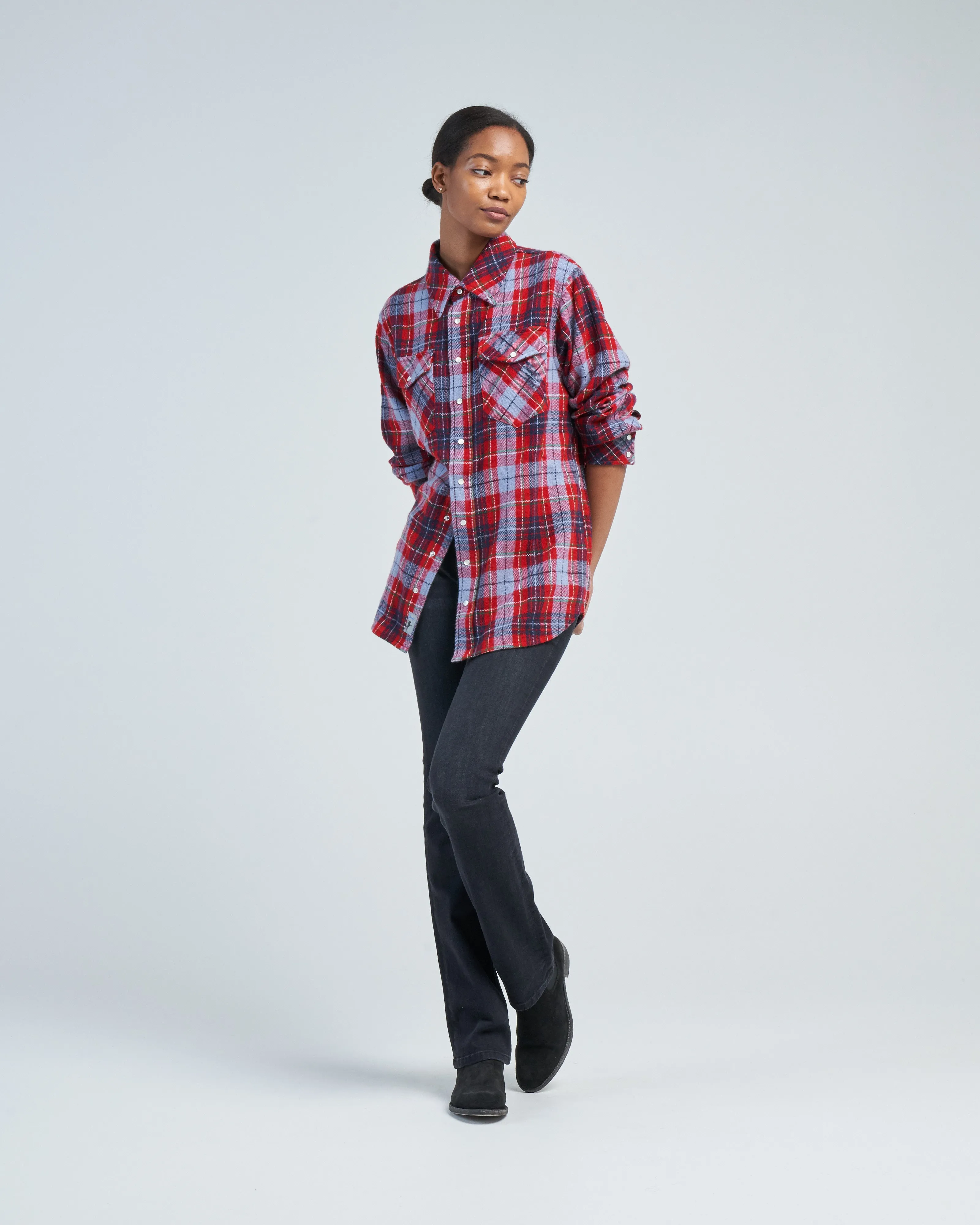 reg cashmere snap shirt