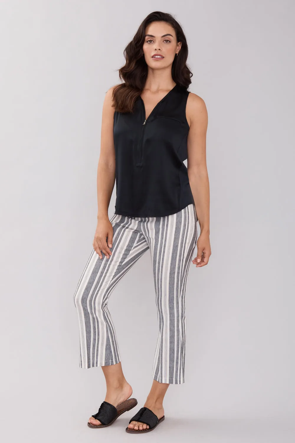 Regan Crop Flare - Liberty Linen: FINAL SALE