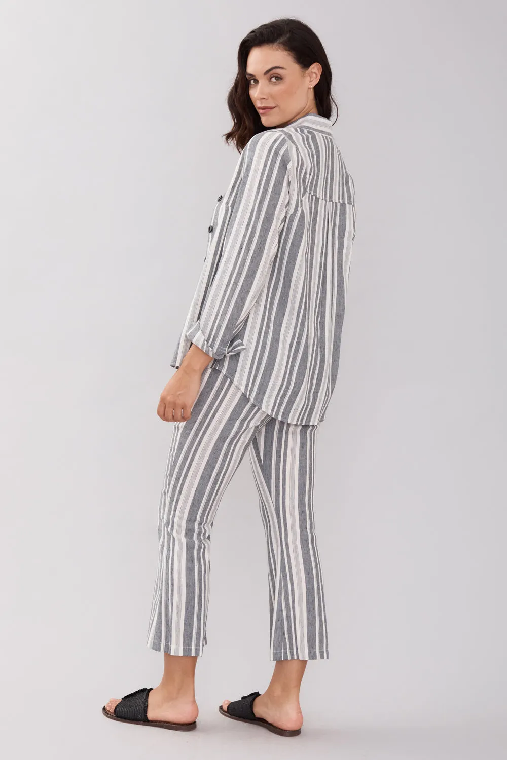 Regan Crop Flare - Liberty Linen: FINAL SALE