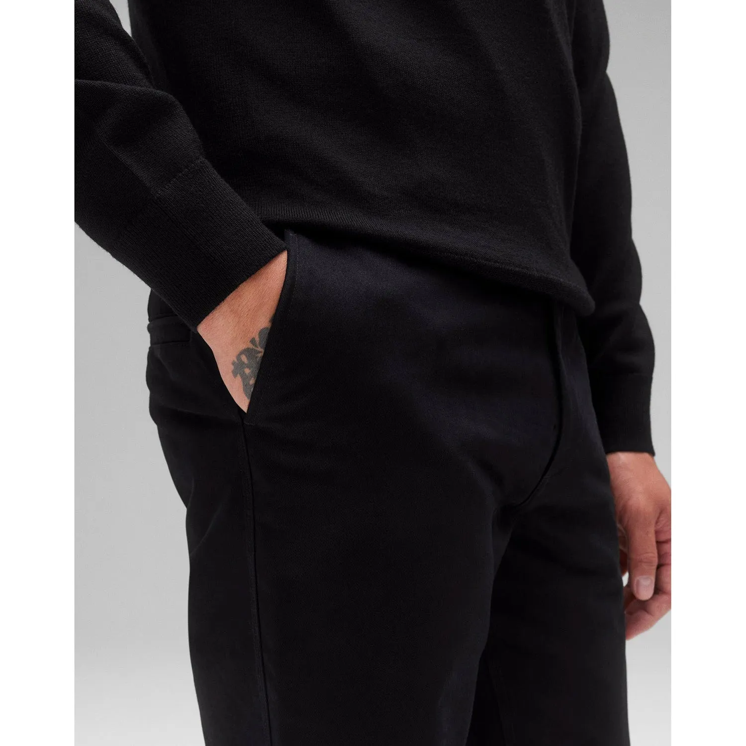 Reigning Champ Men Woven Cotton Chino Freshman Pant Black