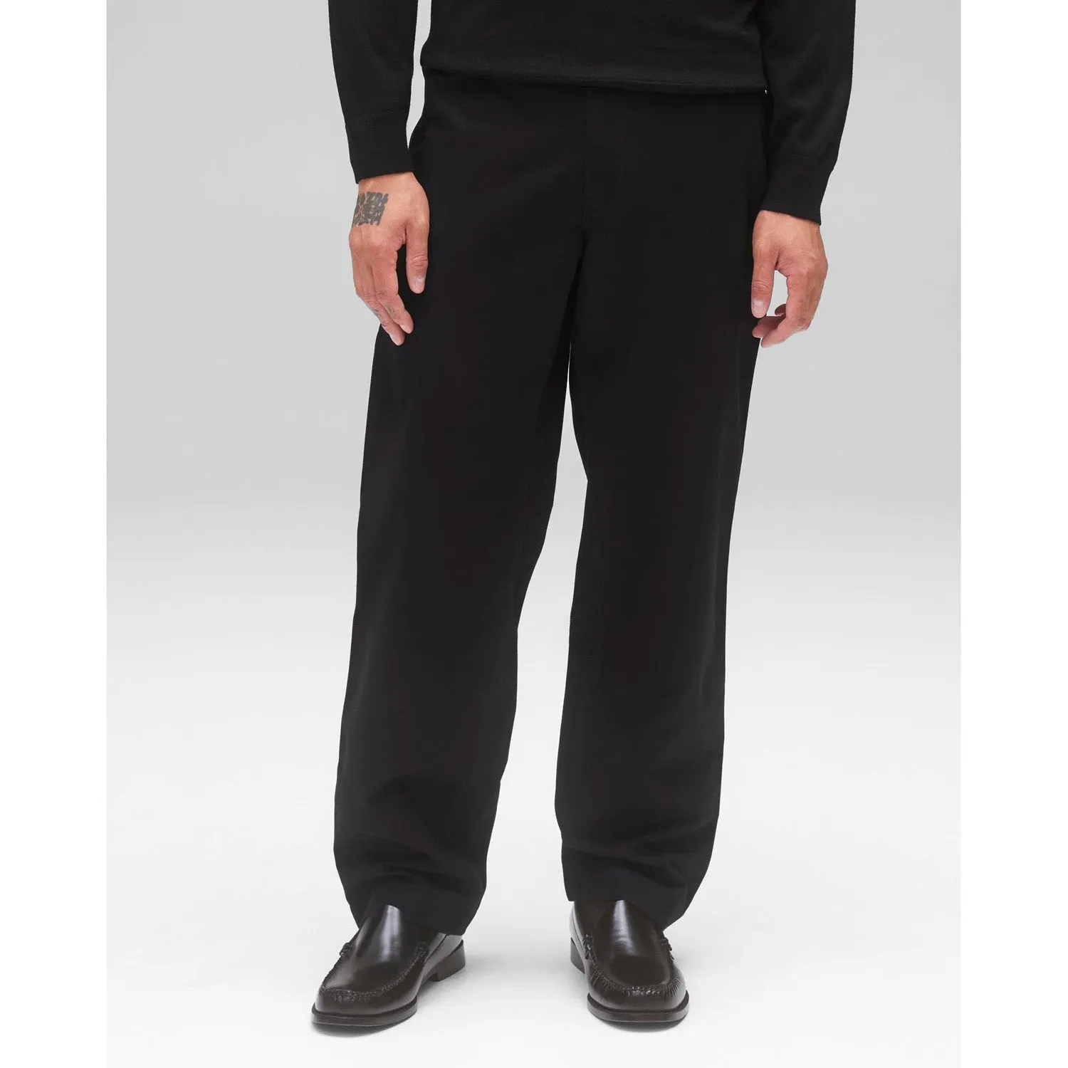 Reigning Champ Men Woven Cotton Chino Ivy Pant Black