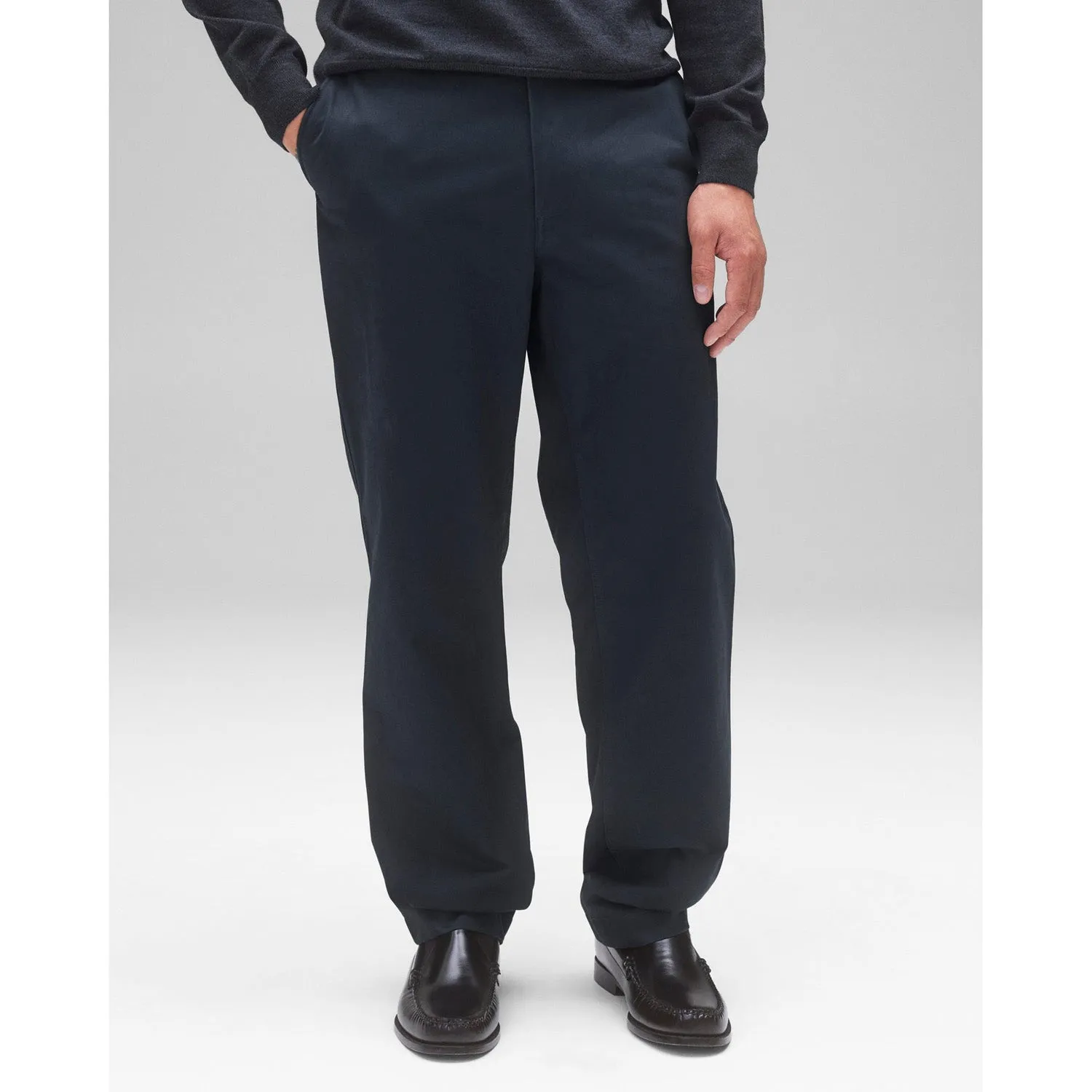 Reigning Champ Men Woven Cotton Chino Ivy Pant Navy