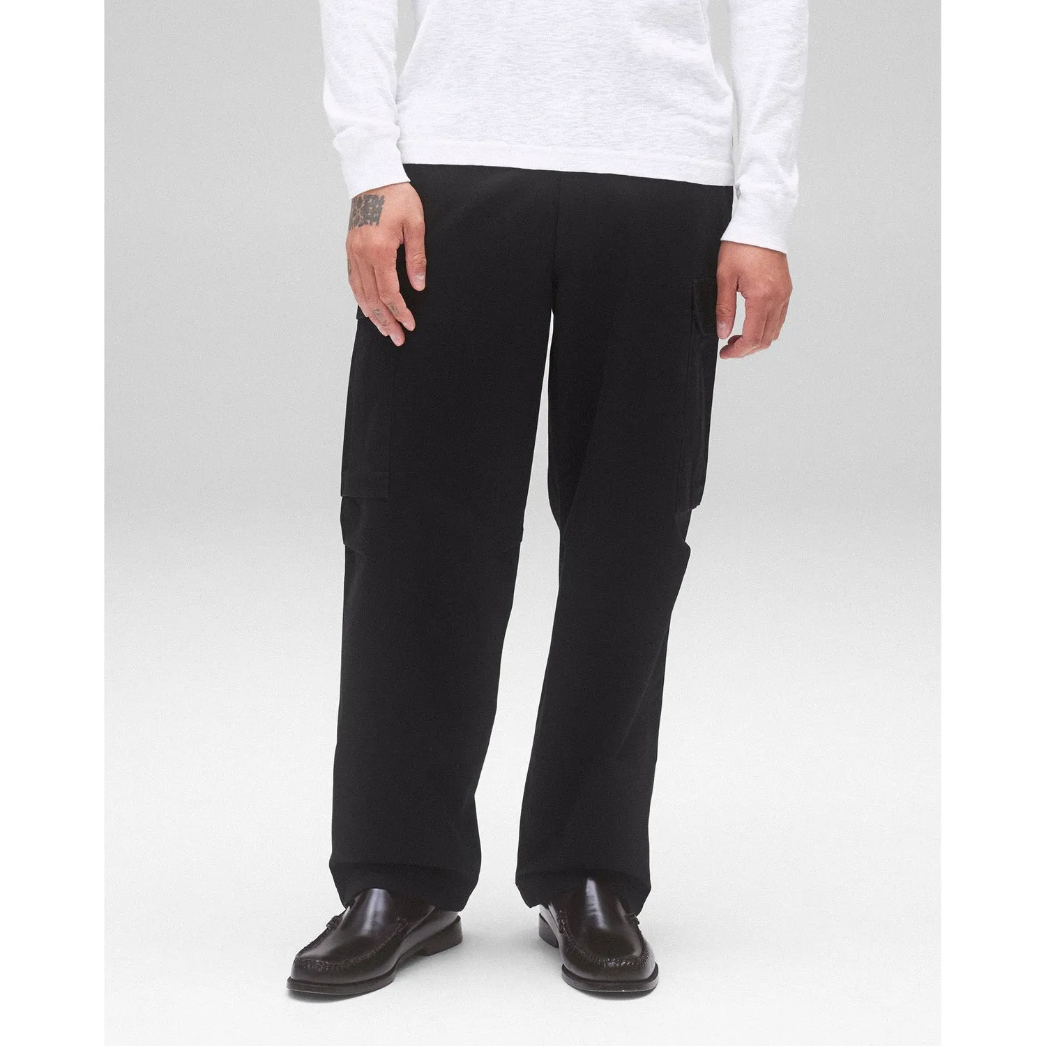 Reigning Champ Men Woven Cotton Chino Keeper Pant Black