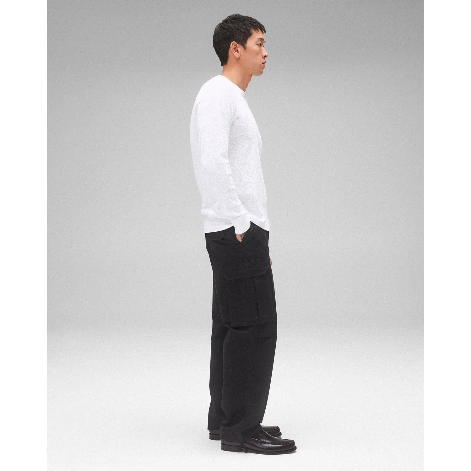 Reigning Champ Men Woven Cotton Chino Keeper Pant Black