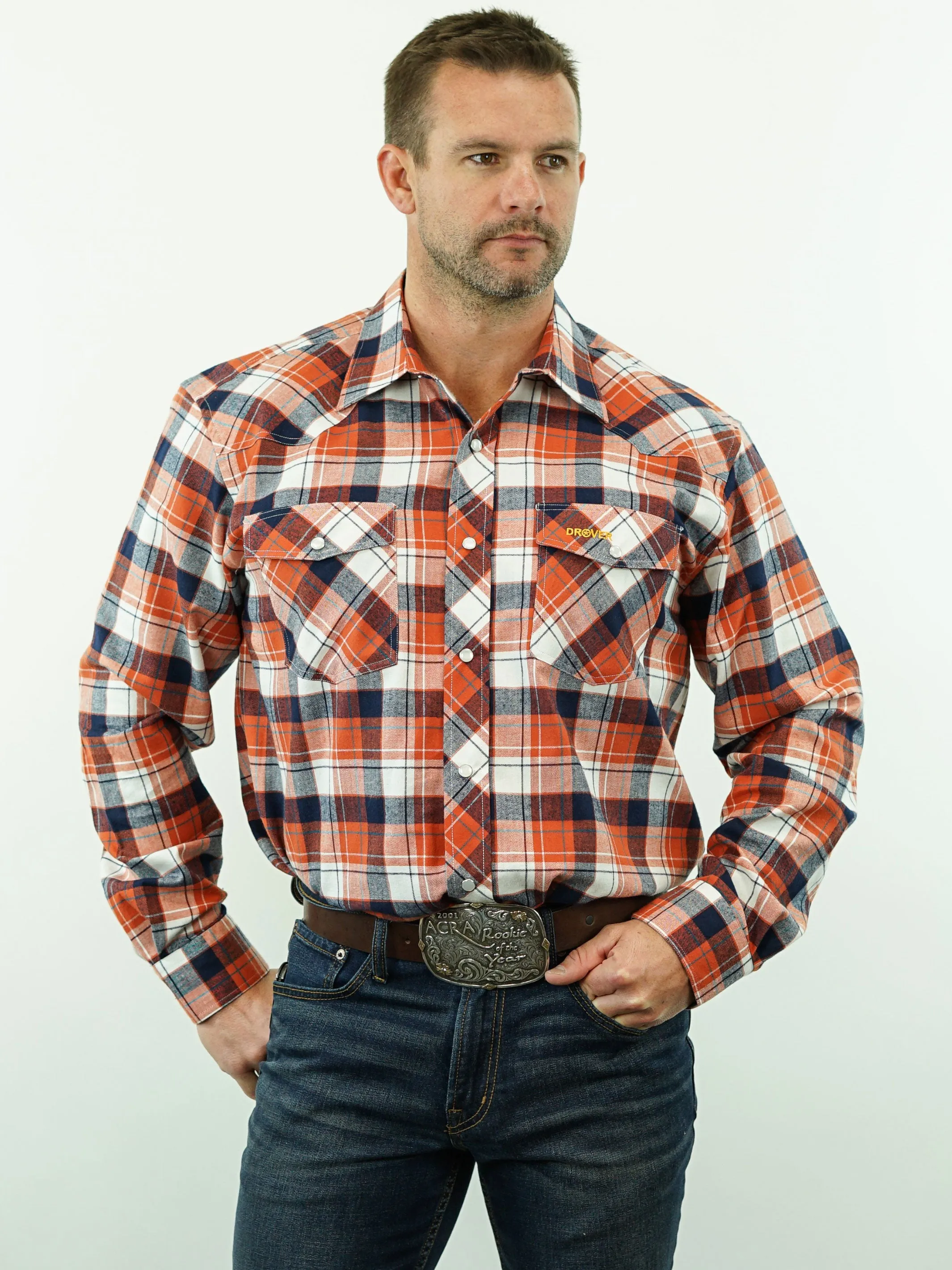 Remington - Plaid, Snap, Flannel, Option Cuff, Classic Fit Shirt