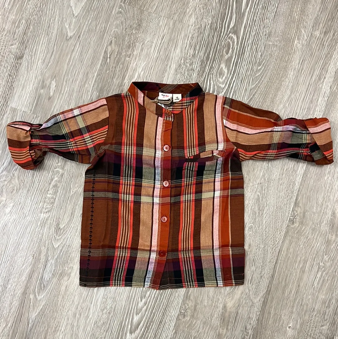 Ren & Rouge Rust Plaid Shirt