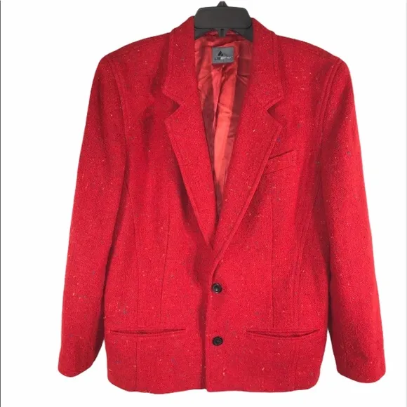 Retro 1980s Liz Claiborne Tweed Blazer, size 12