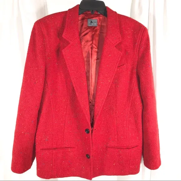 Retro 1980s Liz Claiborne Tweed Blazer, size 12