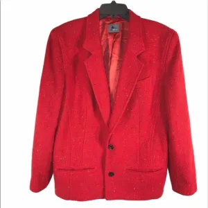 Retro 1980s Liz Claiborne Tweed Blazer, size 12