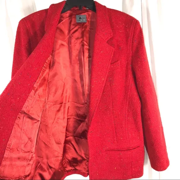 Retro 1980s Liz Claiborne Tweed Blazer, size 12