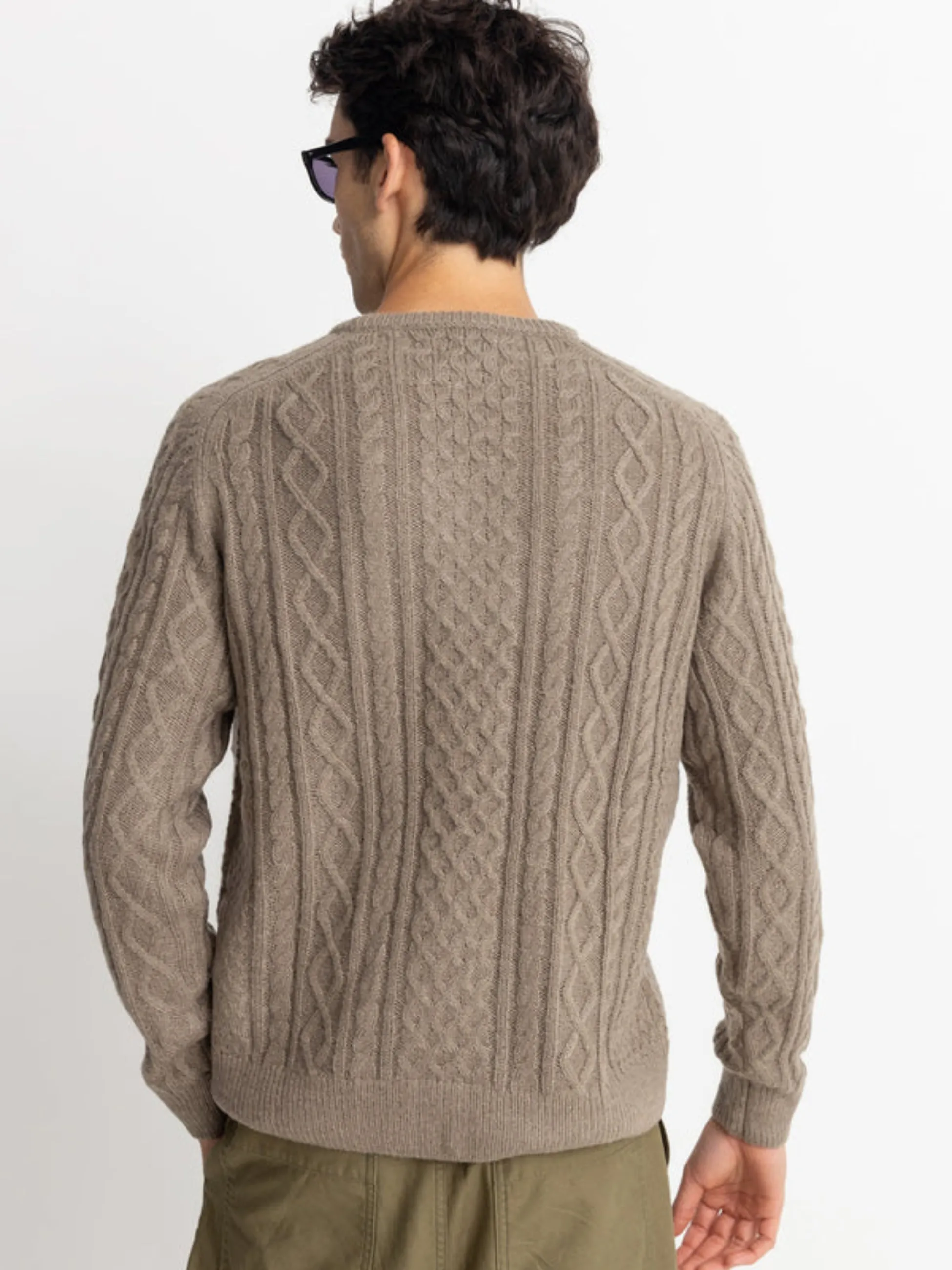 Rhythm Mohair Fishermans Knit - Sand