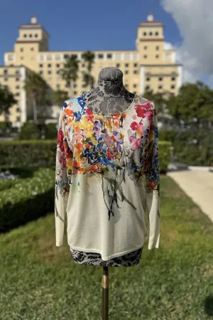 Richard Grand Floral Knit Sweater