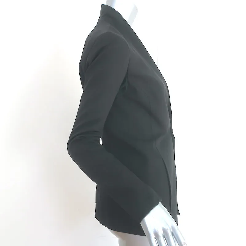 Rick Owens Blazer Black Wool-Silk Size 40 One-Button Jacket